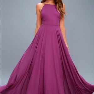Lulus magenta maxi dress